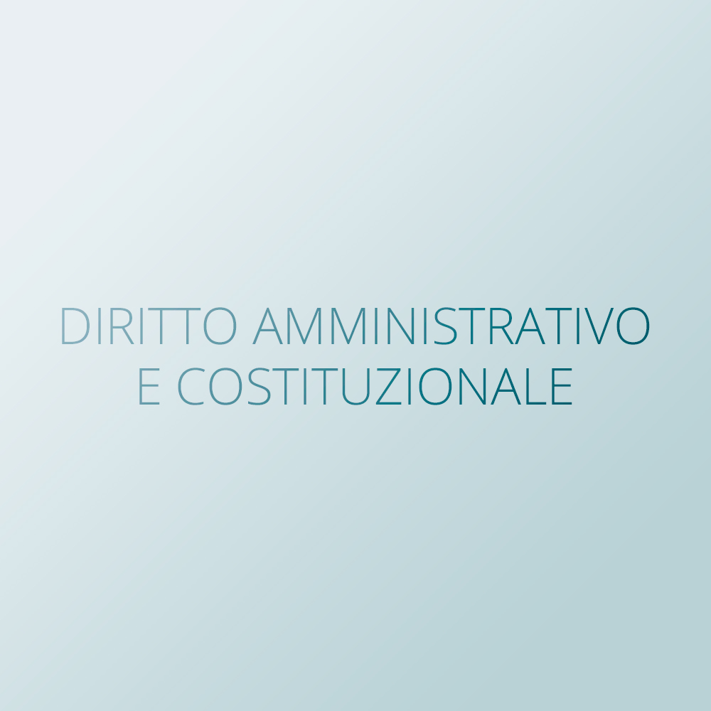 Diritto amministrativo e costituzionale
