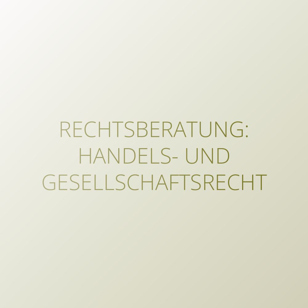 Problem Solving – Legal Advisoring. Handels- und Gesellschaftsrecht